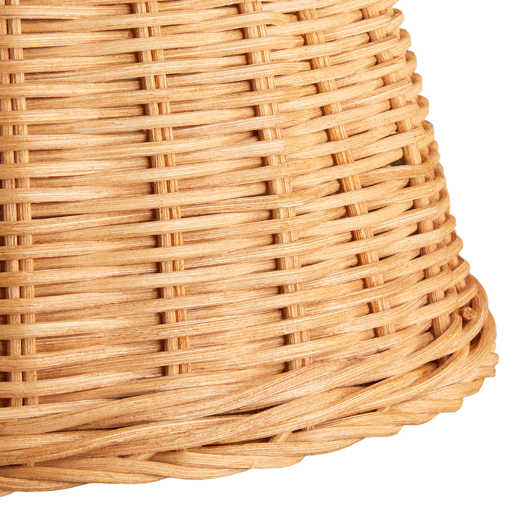 8 inch empire clip on shade in natural rattan