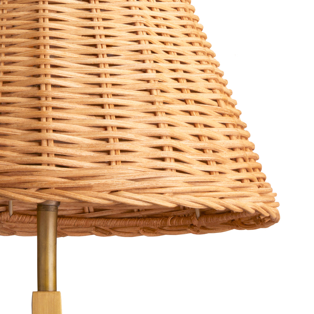 Eusamxon Set Of 3 Rattan Woven Clip-On Lampshades - Round Natural Brown Shades For Table & Floor Lamps