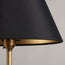 10 inch Empire shade for cordless lamps in Black with Glasgow Gold Interior