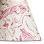 10 inch empire shade for cordless lamps in hand made marbled paper in red tanaro