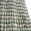 10 inch Empire shade for cordless lamps in Savannah block printed cotton in Teal with Inky Black Tape