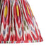 10 inch empire printed linen ikat shade for cordless lamps in heraldic
