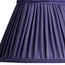 10 inch empire shade for cordless lamps in cobalt silk with velvet tape