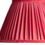 10 inch empire shade for cordless lamps in ruby silk with velvet tape