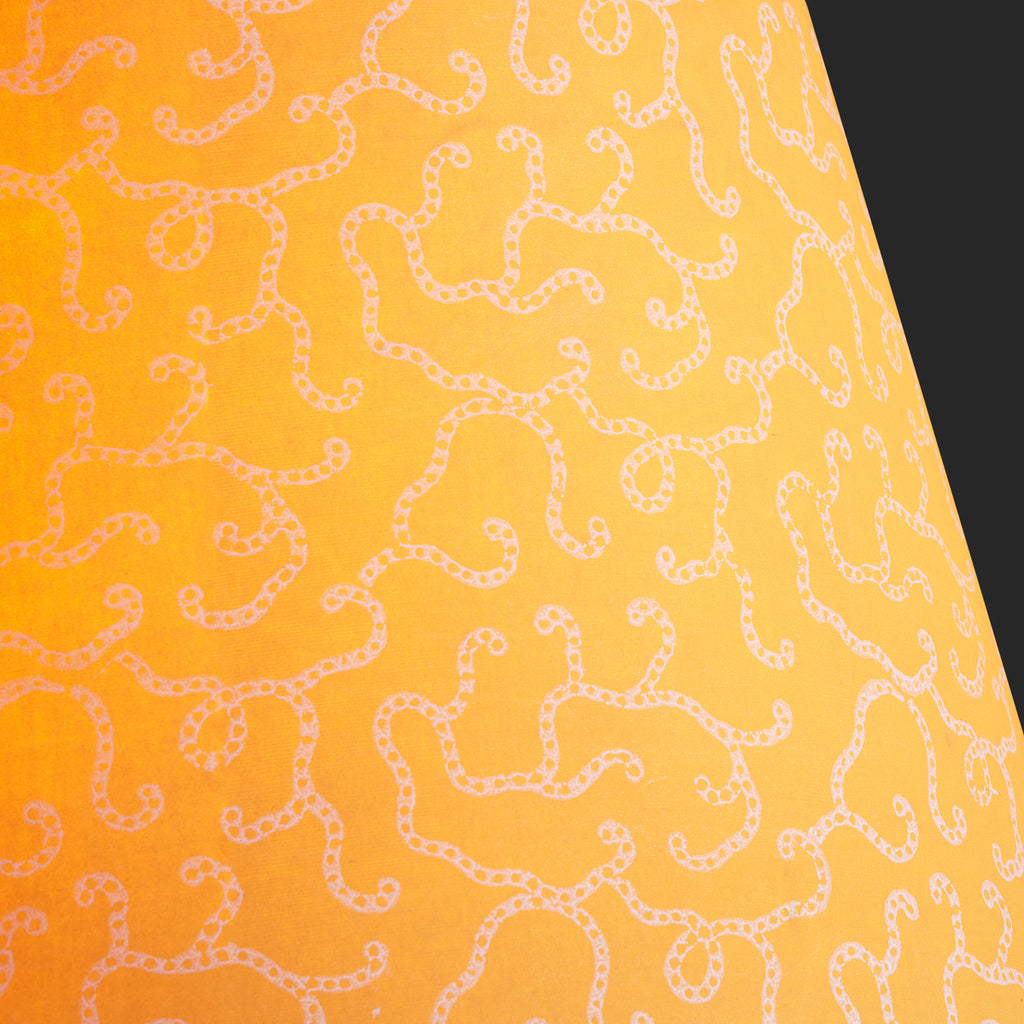 6 Inch Empire shade for cordless lamps in spicy mustard hand blocked '