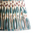 12 inch straight empire shade for cordless lamps printed linen ikat shade in teal Heraldic