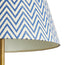 14 inch straight empire shade in ocean maps hand painted card