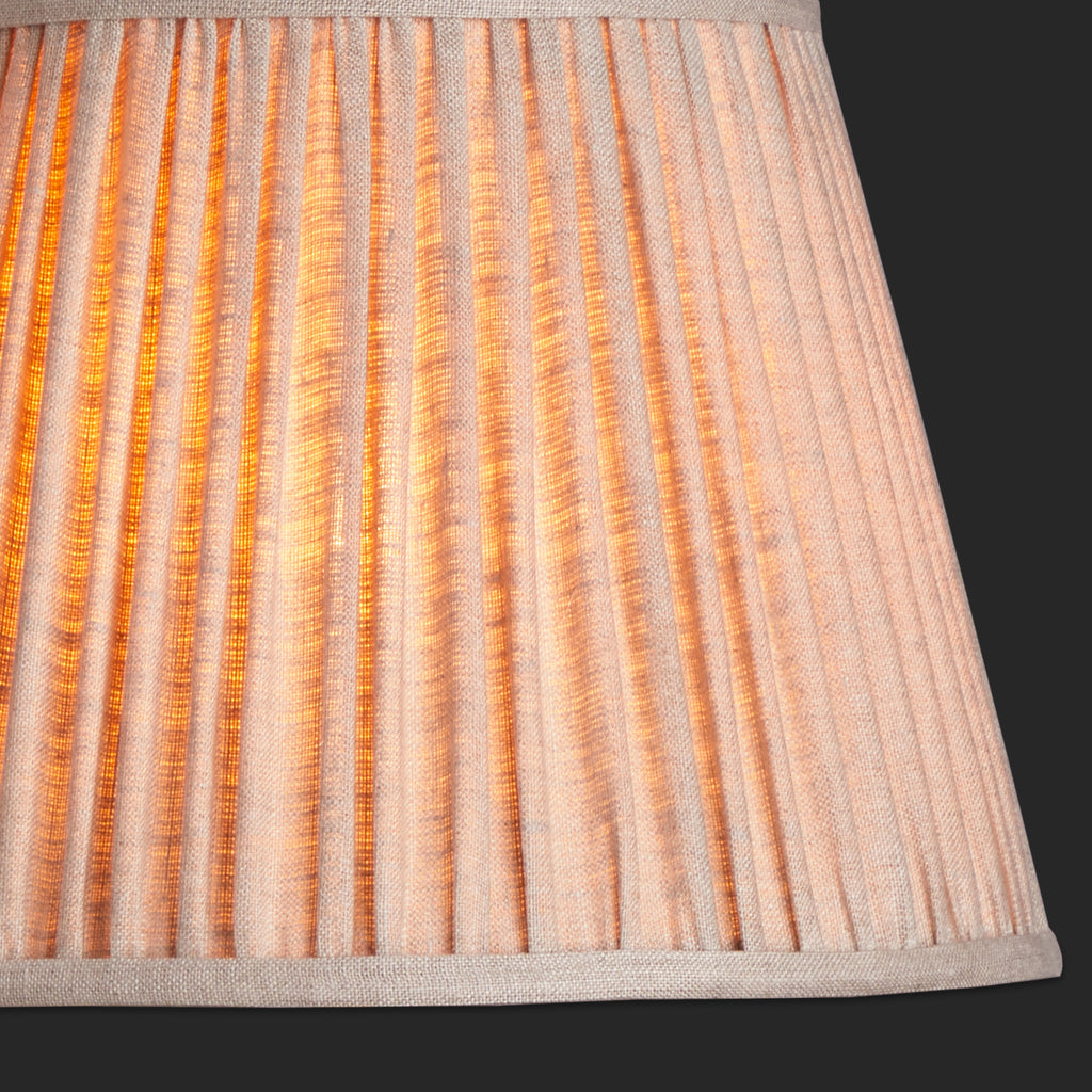 18 inch straight empire shade in pleated natural linen