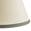 14 inch straight empire shade in top n tail cream card with charcoal gray tape