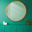 Larger Feathers mirror in antiqued gold