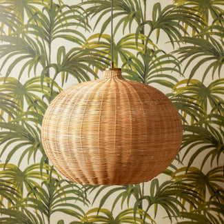 Bellamy pendant light in natural cane