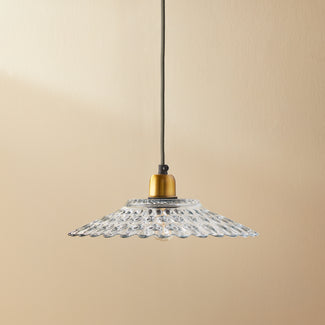 Eider pendant light in clear glass
