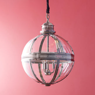 Larger Jasper pendant light in nickel