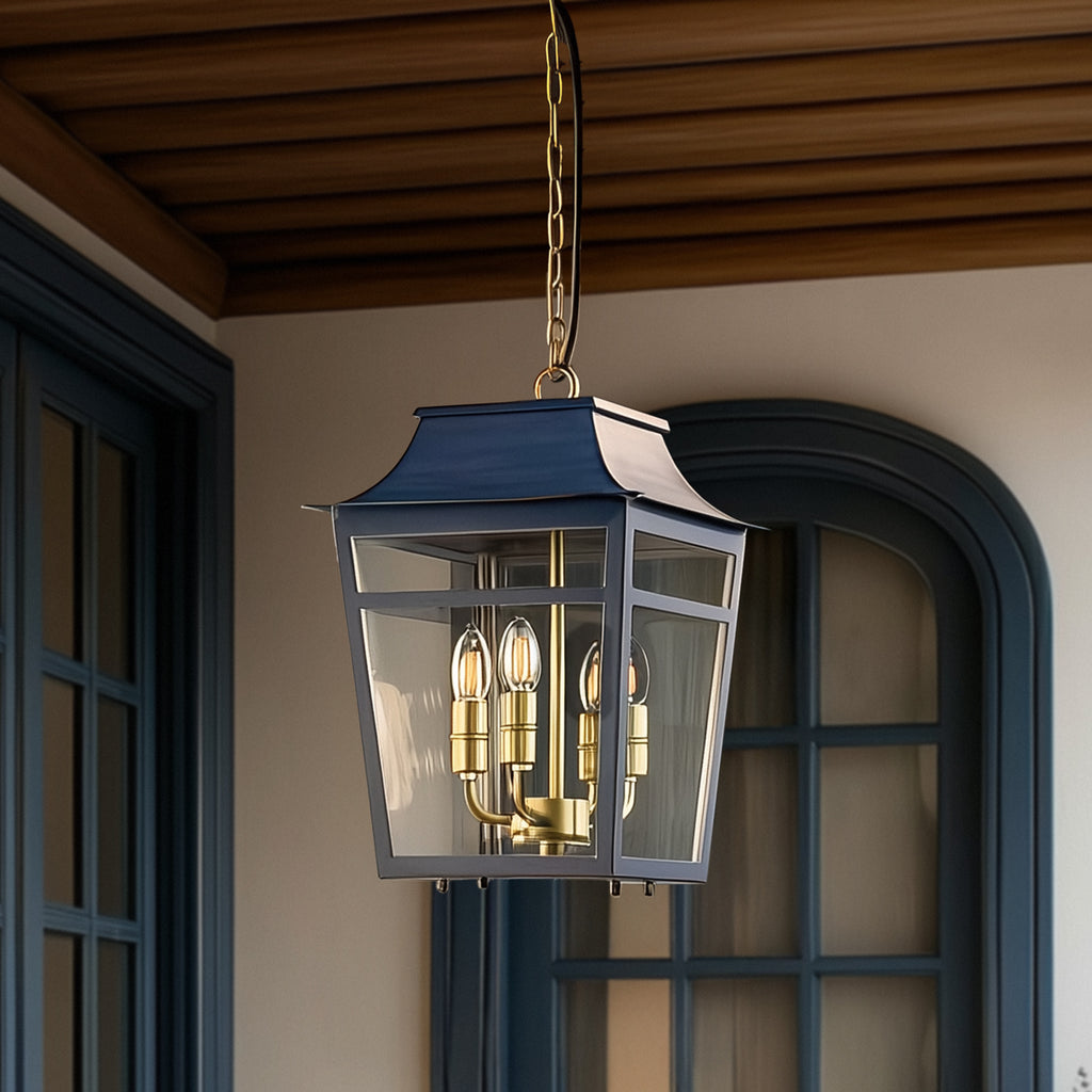 ライト・ランタン 38kt Rich celluloid Majorelle Blue Majorelle pendant in blue