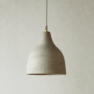 Large Soprano Pendant light in pale gray concrete
