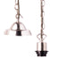 Classic chain pendant fixture in antiqued silver