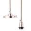 Deco pendant fixture in antiqued silver