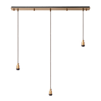 Plateau ceiling fitting in antiqued brass