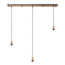Plateau ceiling fitting in antiqued brass