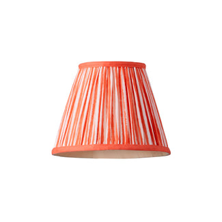 7 inch pendant shade in coral chalk stripes printed cotton