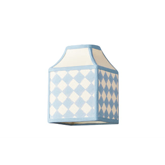 6 inch Milford check square pendant shade in perriwig