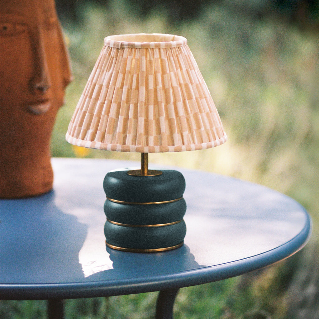Holleder cordless table lamp in Denim by the Novogratz
