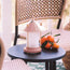 smaller Stefan cordless lantern in Blush by the Novogratz