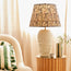 Stucco cordless table lamp in stone ceramic