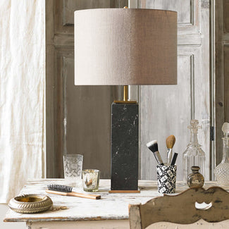 Samson table lamp in black marble
