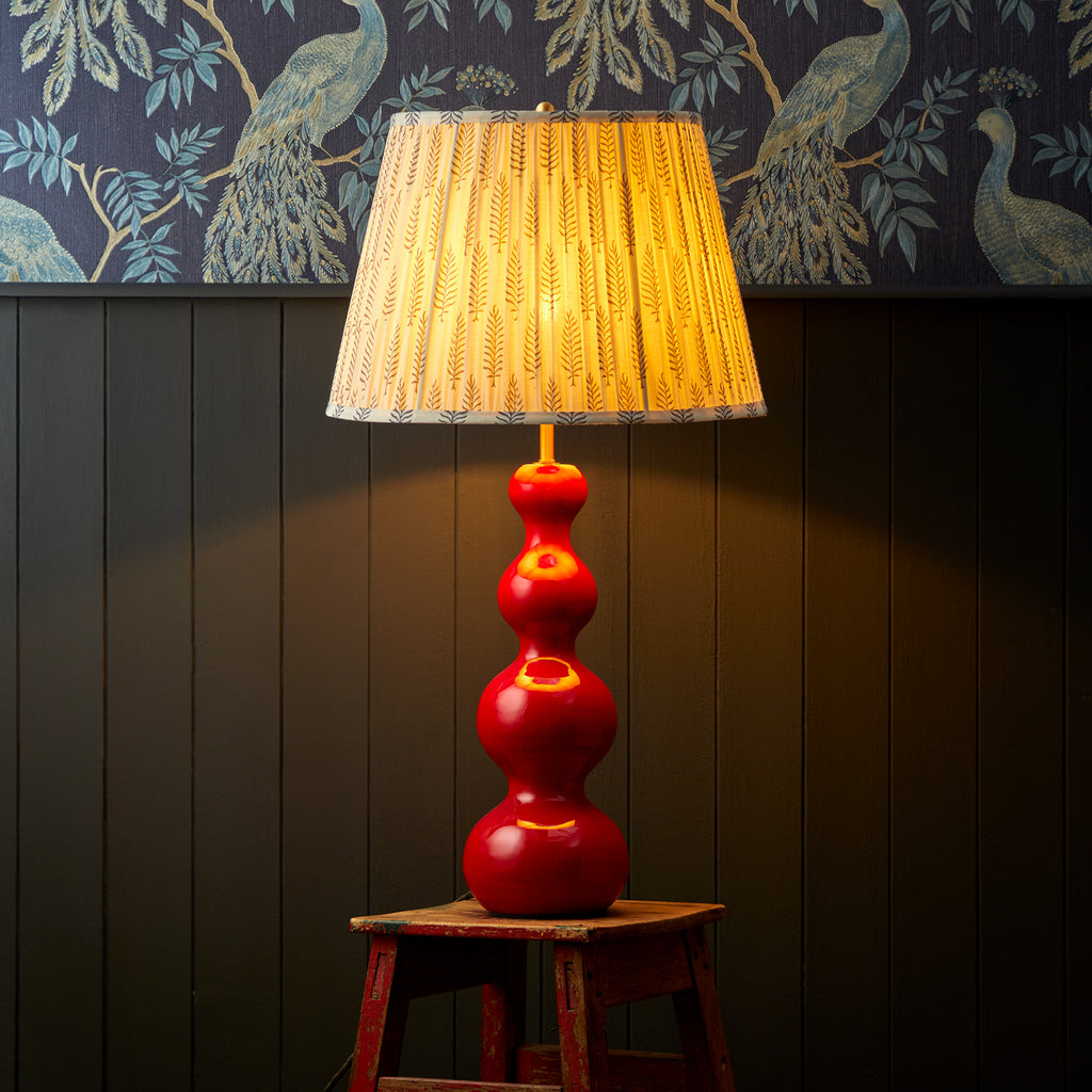 KI―no × koti table Lamp　レッドレンザー本体付き Rinweey Triple Gourd Ceramic Table Lamps Set of 2, Modern
