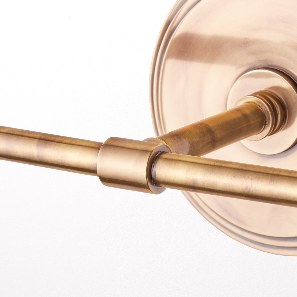 Double Chukka Wall fixture in antiqued brass