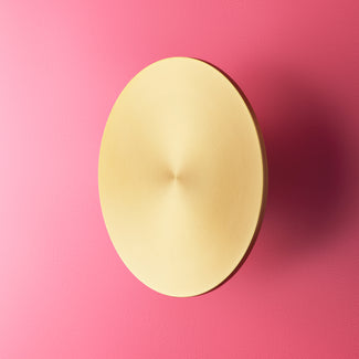 Larger Helios wall sconce in brushed gold