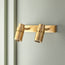 Double watson spot light in antiqued brass