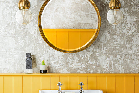 designer lighting in a bathroom: a guide to safety and style