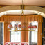 Larger Halo chandelier for 8 shades in antique brass