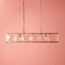 Hunza chandelier in prismatic glass and antiqued brass