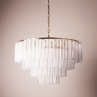 Huston chandelier in frosted glass