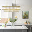 Odin chandelier in antiqued brass and glass
