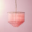 Regular Oldfield Chandelier in pink glass