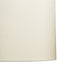 7 inch drum shade in ivory dupion silk