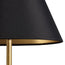 6 inch empire clip on shade in black silk with glasgow gold interior
