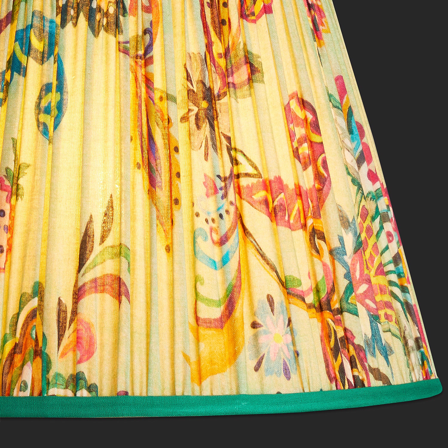 8 Inch Empire Clip On Shade In Green Paisley By Matthew Williamson