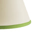 6 inch empire clip on shade in top n tail cream card with classic green tape