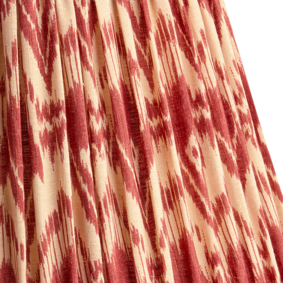 10 inch empire shade in red Zaraband gathered linen by GP & J Baker