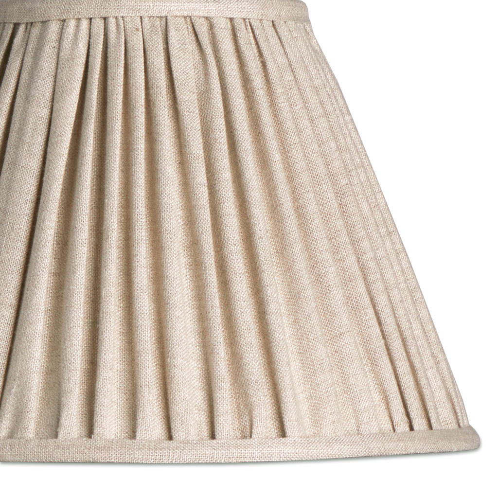 10 inch empire shade in pleated natural linen