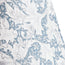 6 inch empire shade for cordless lamps in slate blue Wallflower printed cotton by Morris & co.