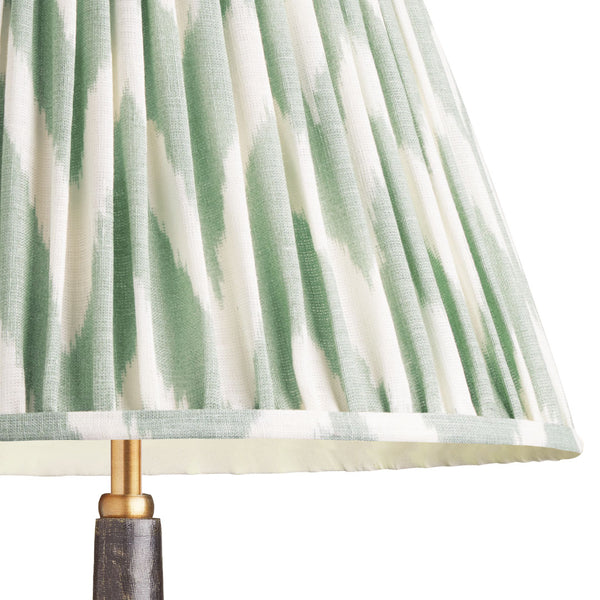 6 inch empire shade for cordless lamps ikat printed zig-zag eau de nil