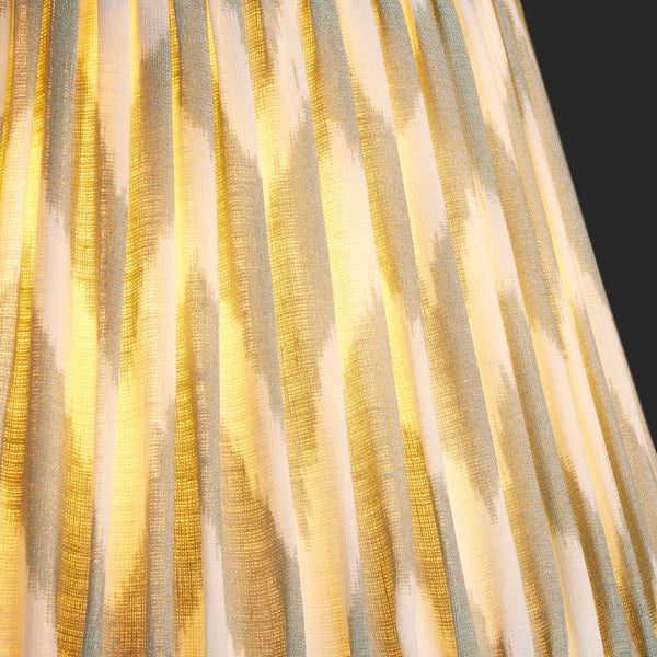 6 inch empire shade for cordless lamps ikat printed zig-zag eau de nil