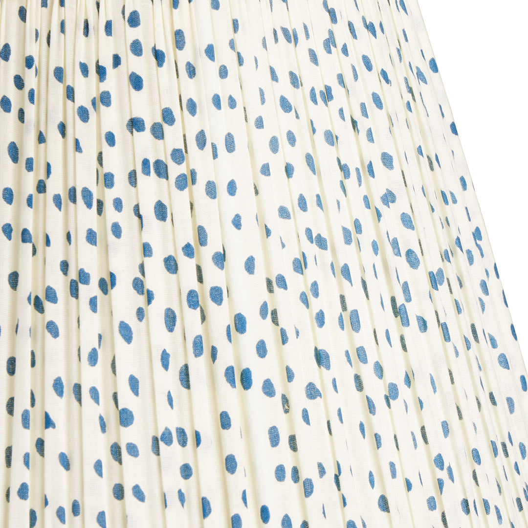 8 inch empire shade for cordless lamps in blue dotty