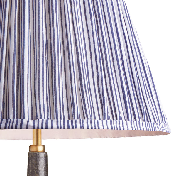 10 inch empire shade for cordless lamps in navy candy stripe